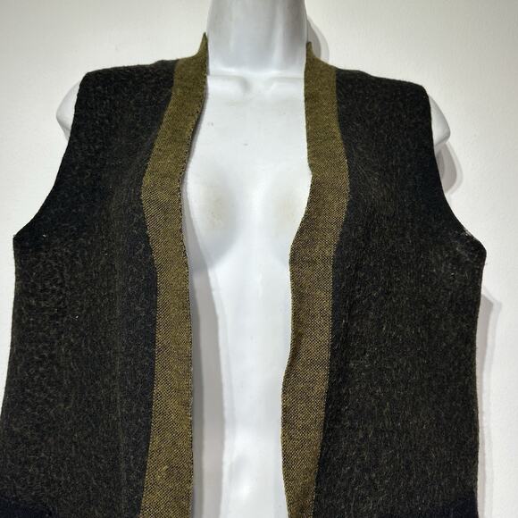 oriana italy green wool vest Size L - Picture 3 of 10